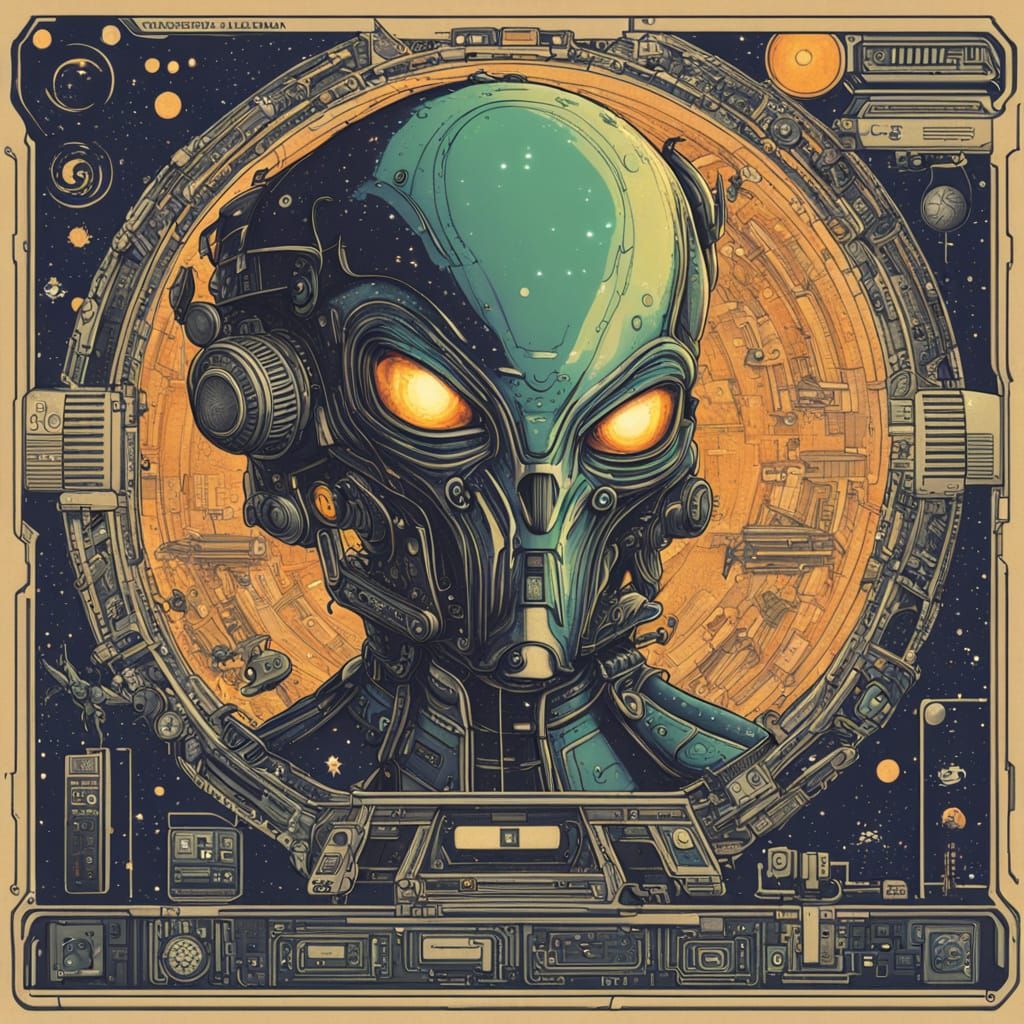 Alien Nebula Circuitry Displayed in Astral Space