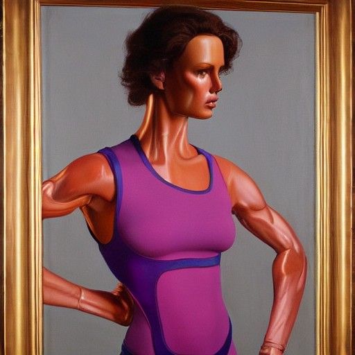 Bicep Compression Sleeve on Mannequin Arm, Oil Painting
