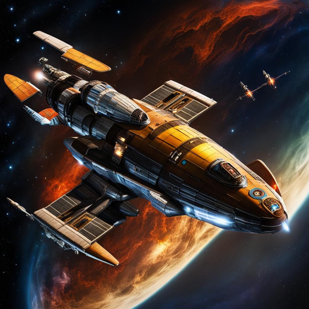 Firefly Serenity Spaceship in Flight