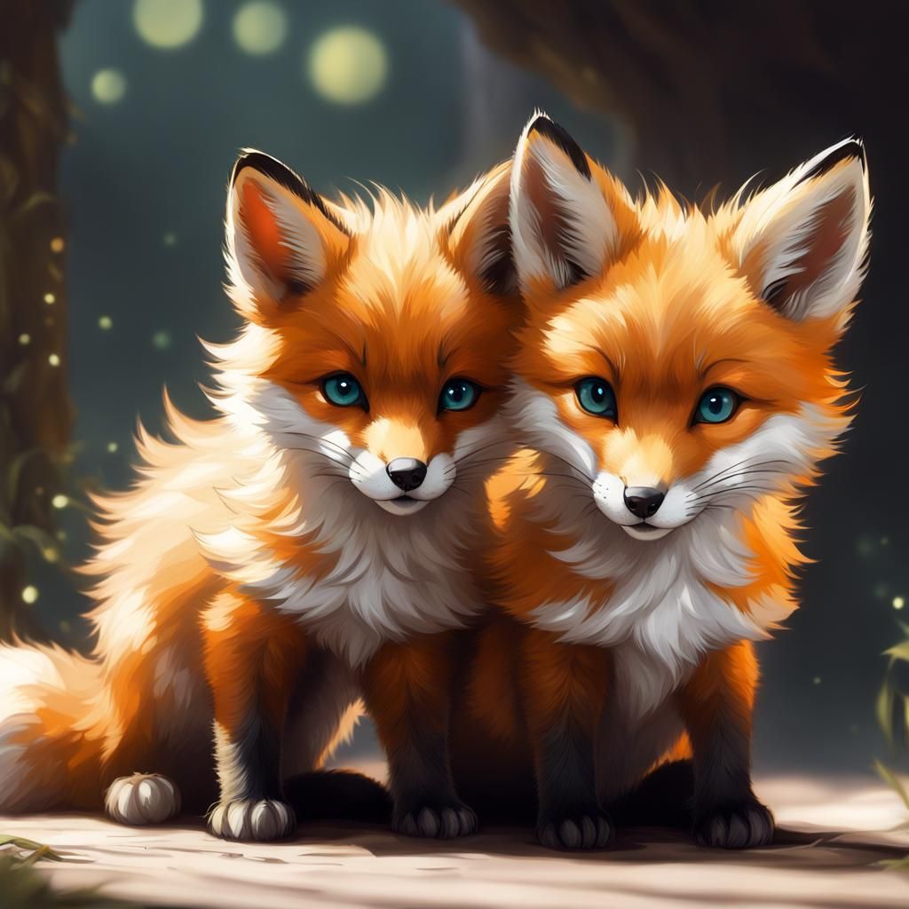 Adorable Fox Kitten Hybrid, Studio Photo