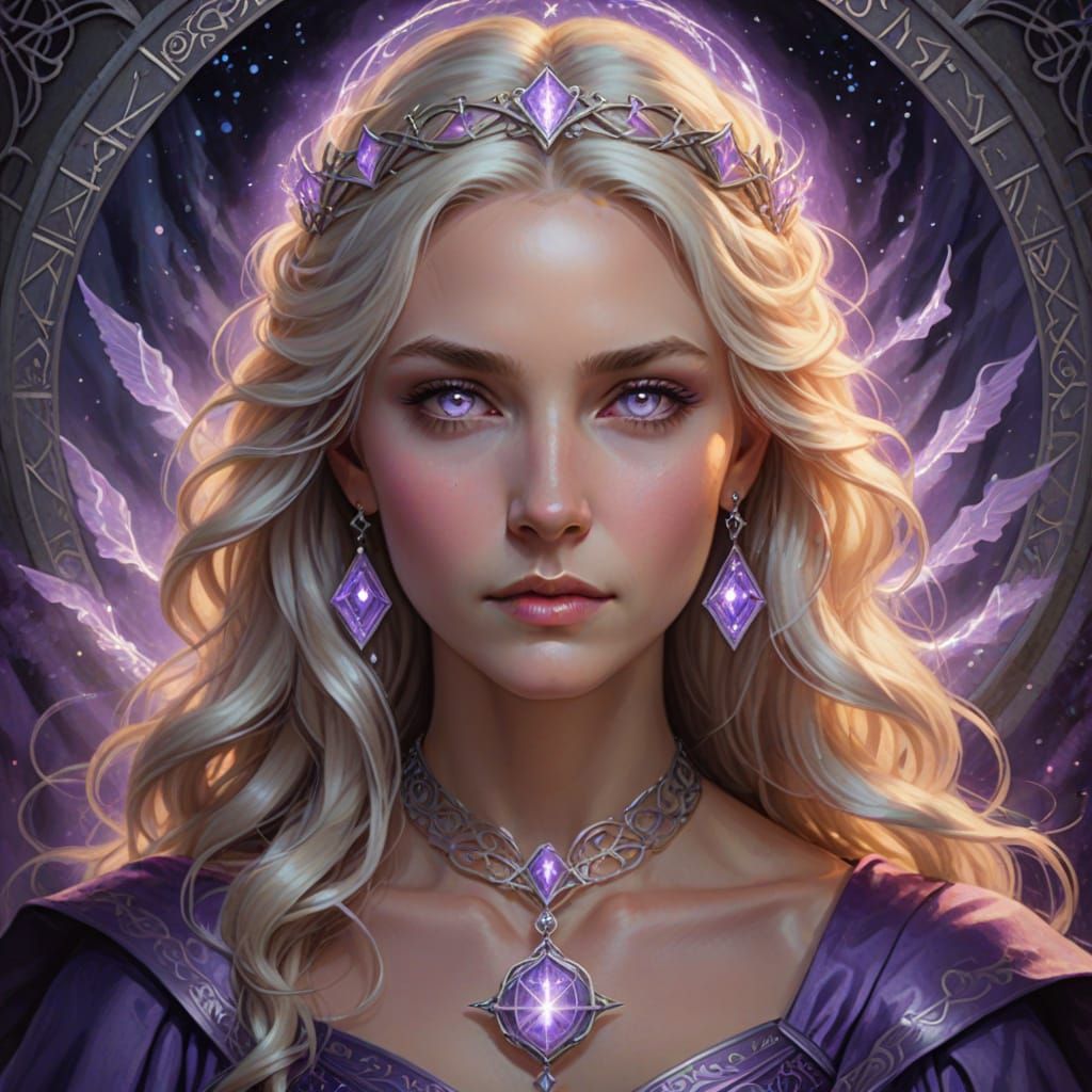 Goddess of Prophecies Portrait in Fantasy Art Style