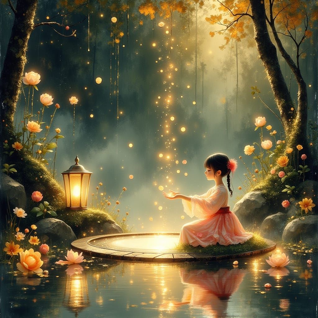 A single bloom released. The pond answers with verses older ...