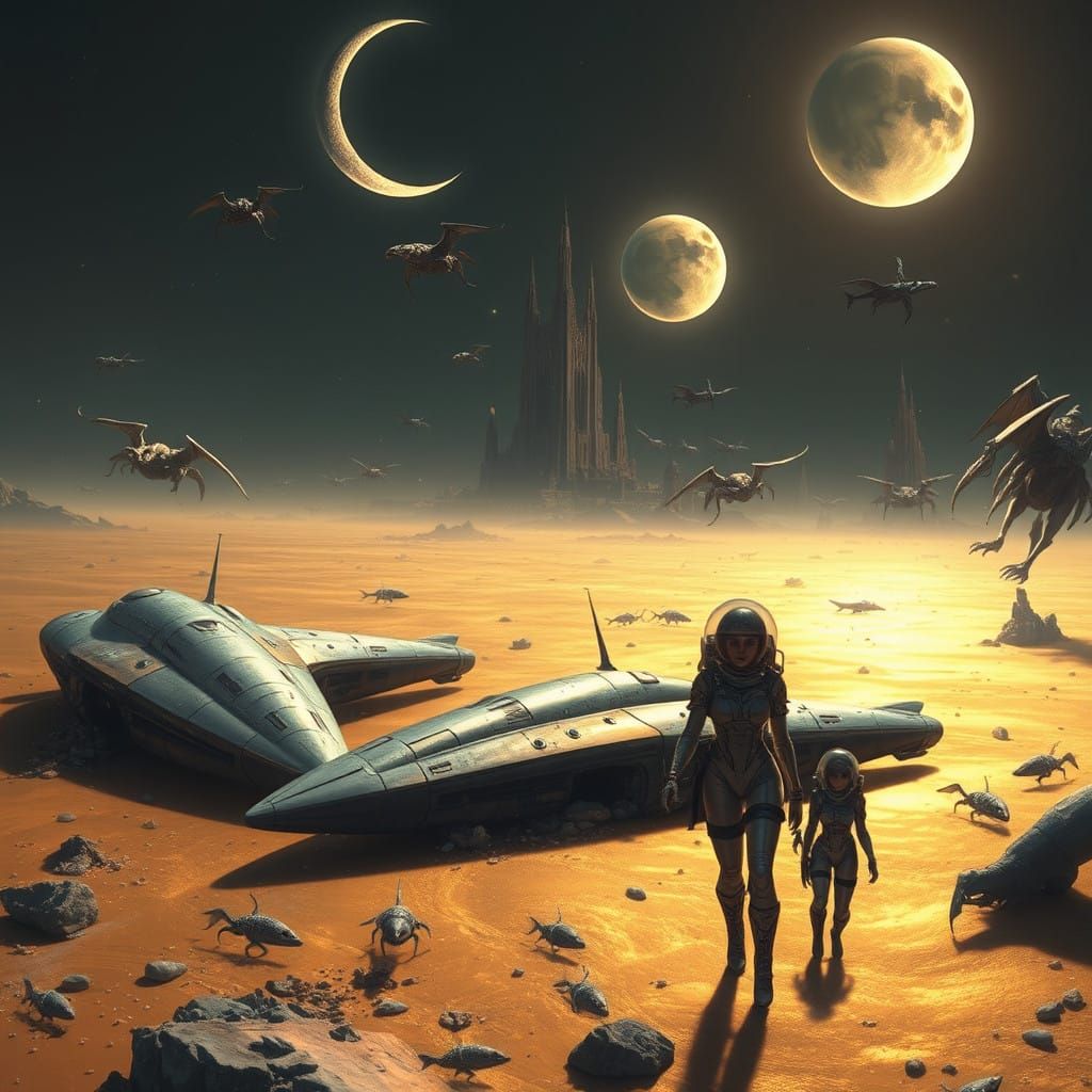 Golden Planet Crash: Cyber Vampires, Werewolves and Astronau...