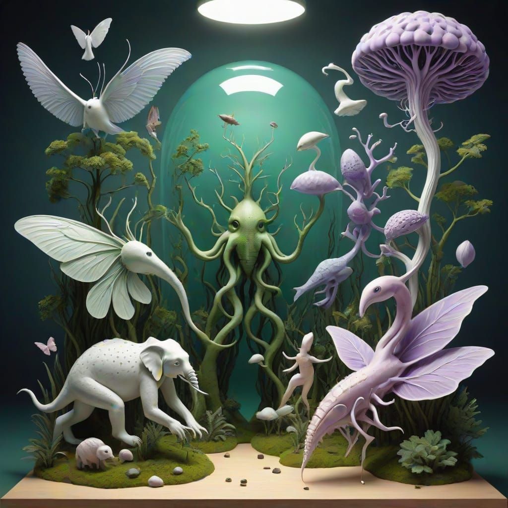 Surreal Toymorphic Metamorphosis in Natural Habitat