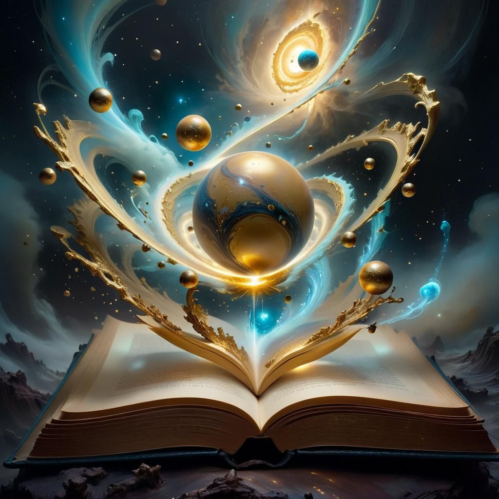 Golden Galaxy Planets Emerge from Fantasy Book
