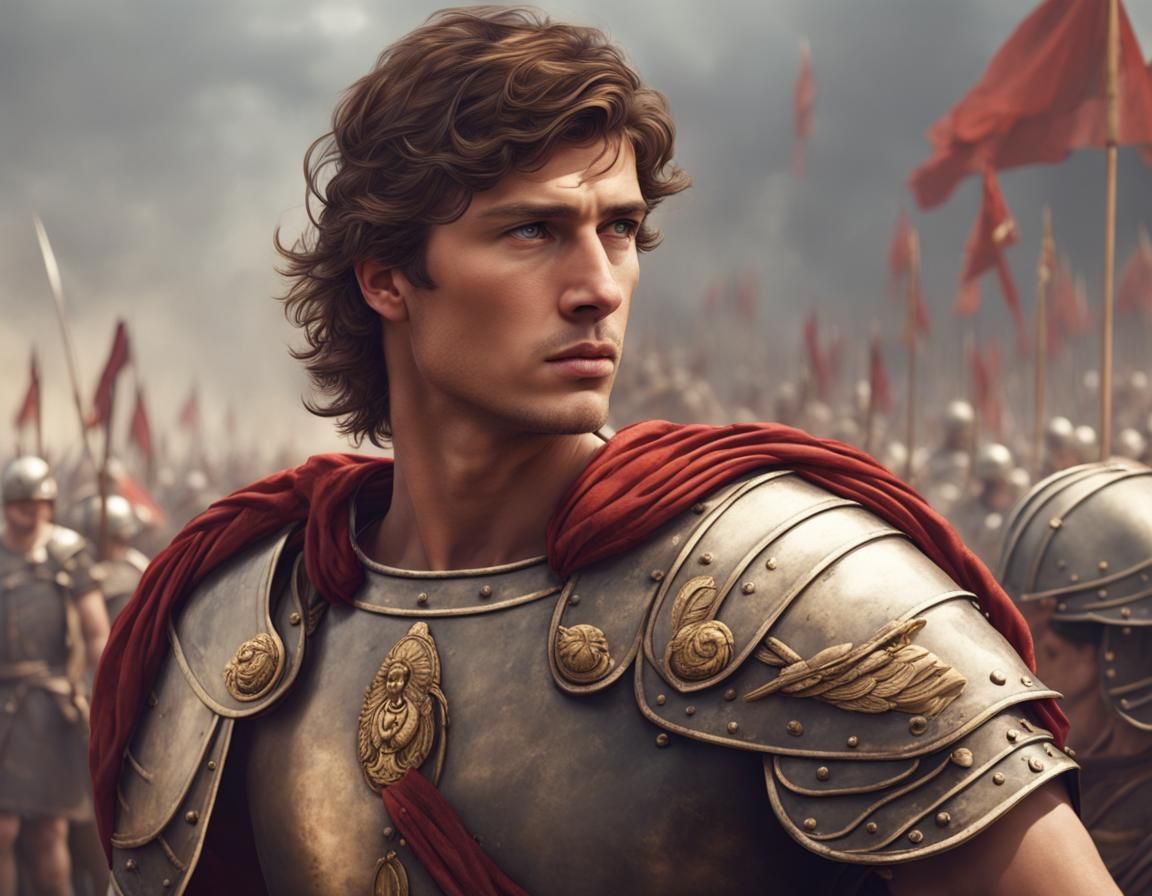 Roman General on Battlefield: A Digital Portrait