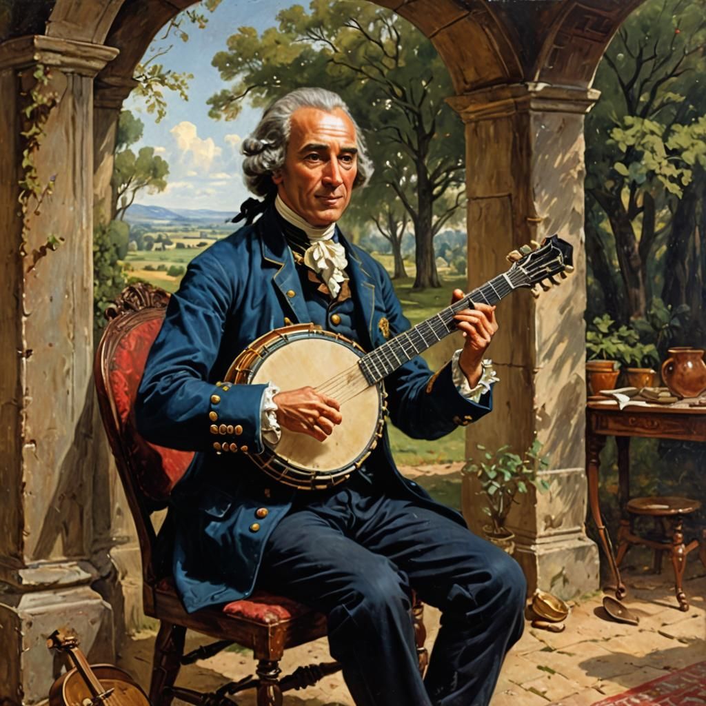 Domenico Scarlatti Banjo Portrait by James Gurney