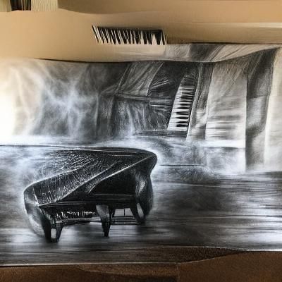 Elegant Grand Piano on Stage