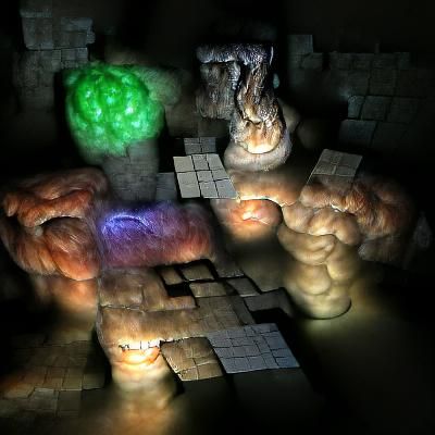 Dungeon on Jupiter with Volumetric Lighting