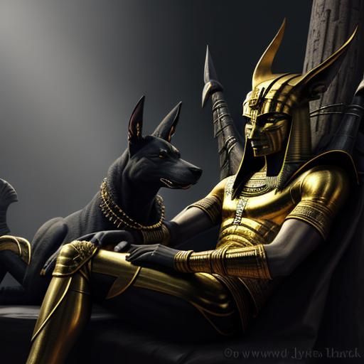 Pharaoh and Anubis in Hell: A Realistic Depiction