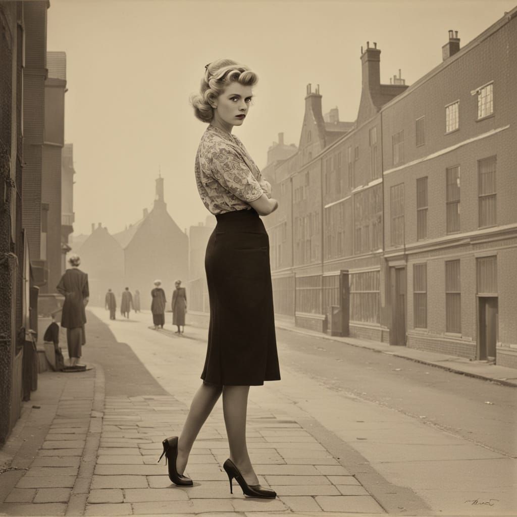 Ethereal Pin-Up Girl with Golden Rim Lighting