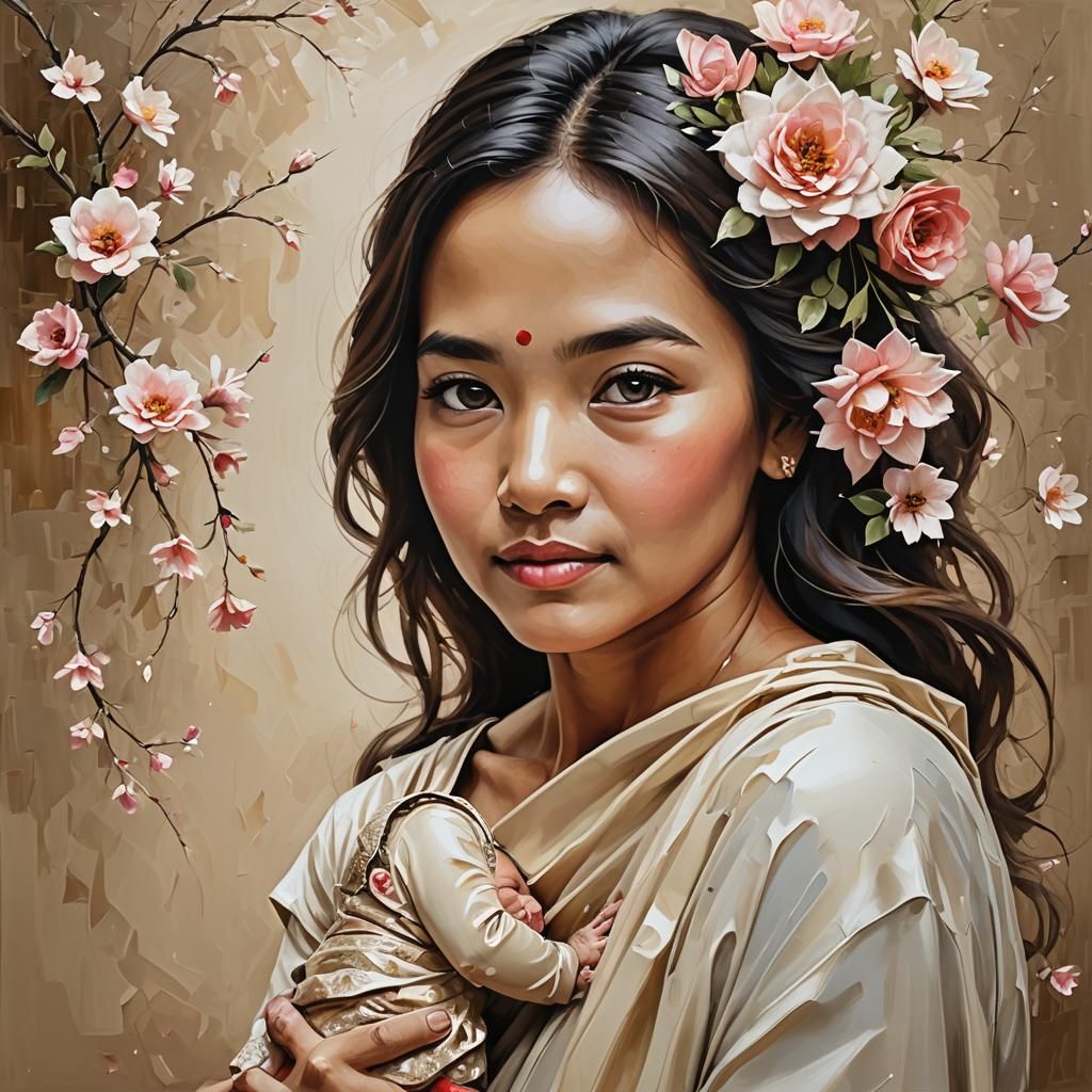 Elegant Mother and Daughter: A Mother's Day Portrait