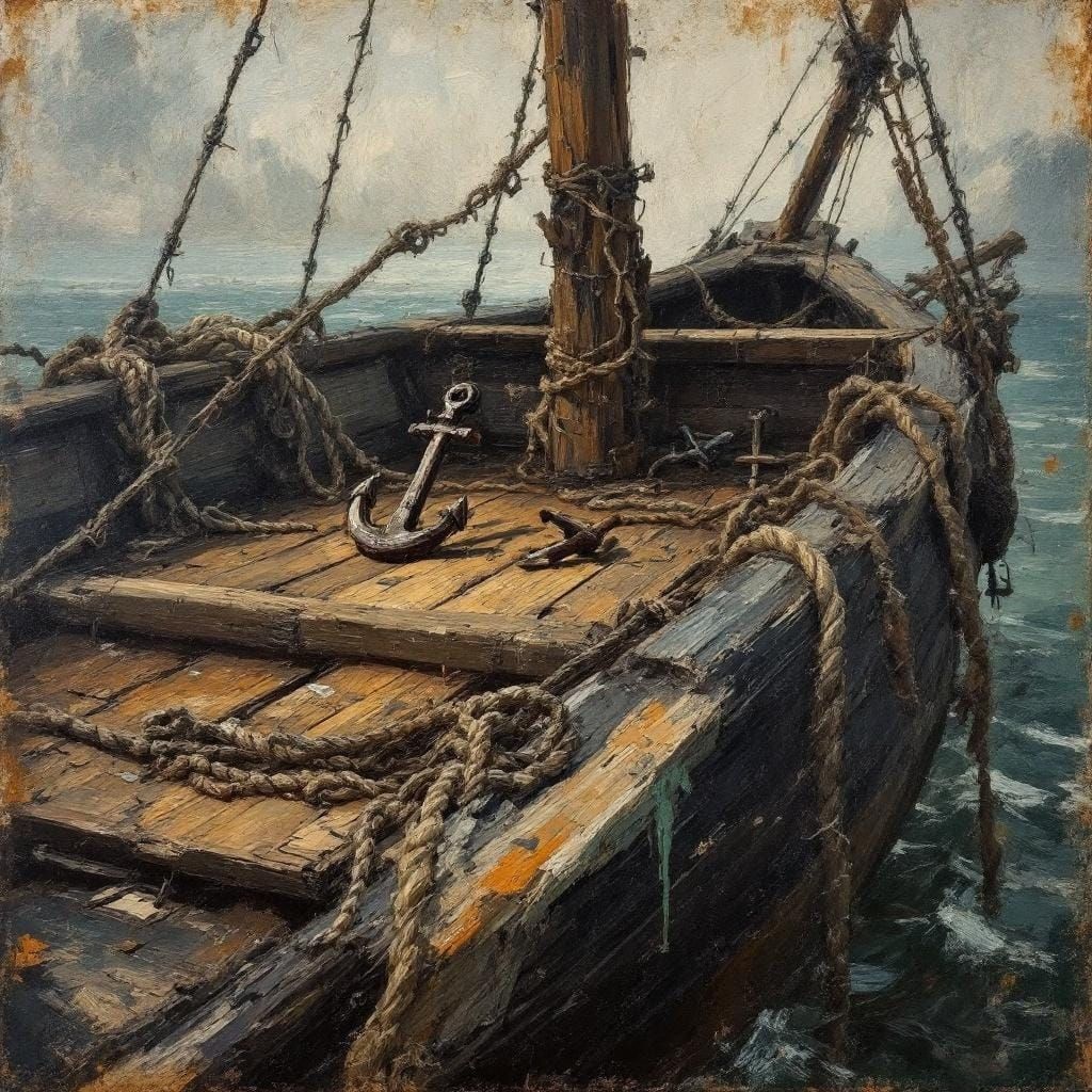 Pirate Dock in Action Painting Style