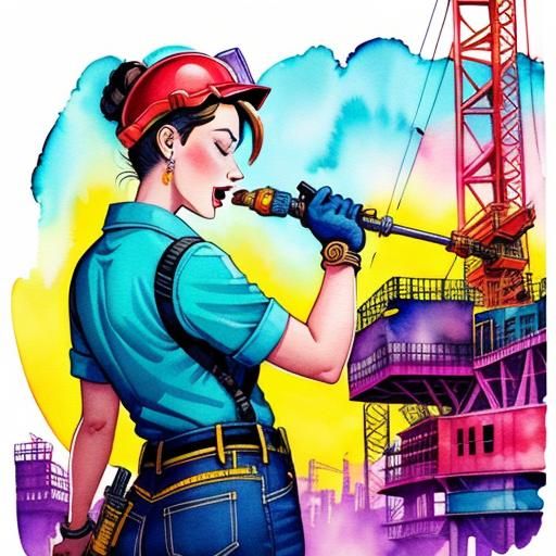 Empowered Women Constructing a Dream: Storybook Illustration