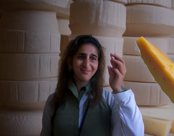 Cheese Sculpture: Kurdish Figure at Capitol