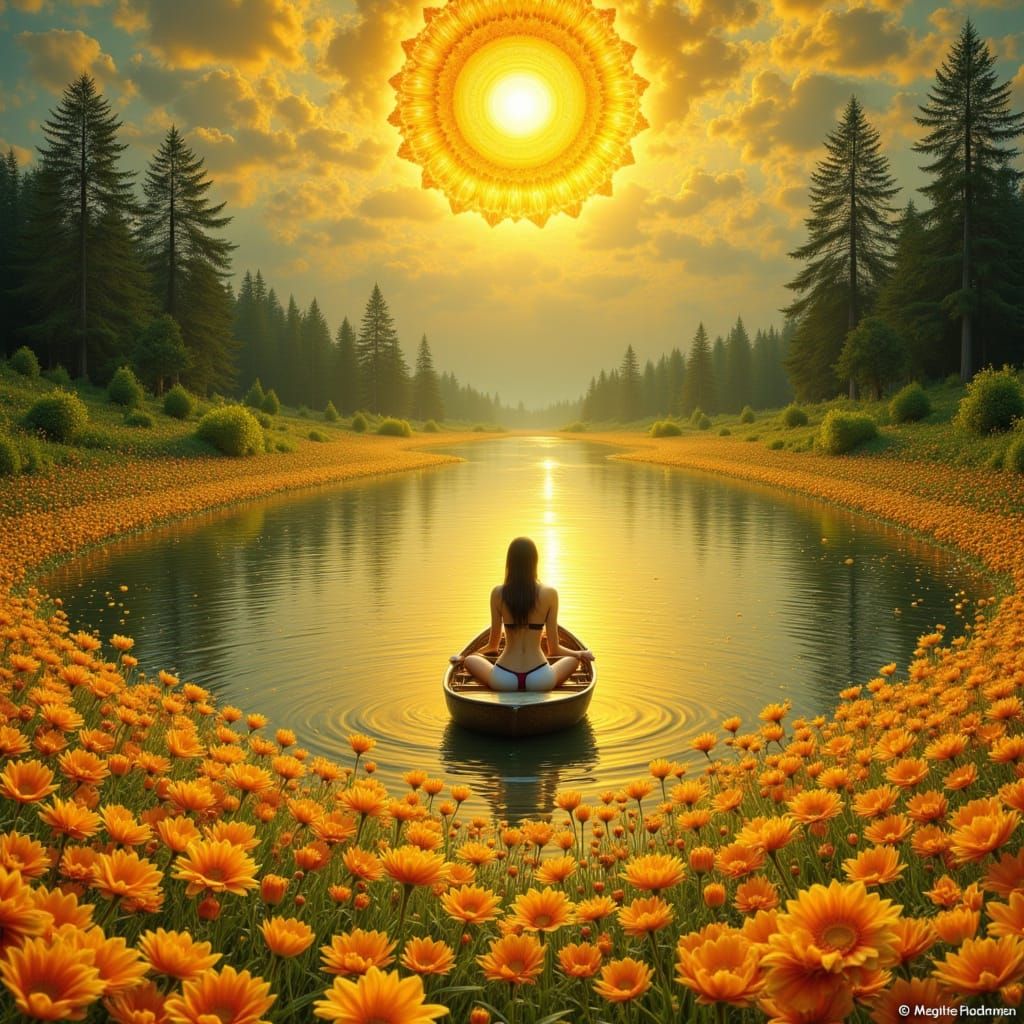 Psychedelic River Boat Trip with Kaleidoscope Eyes