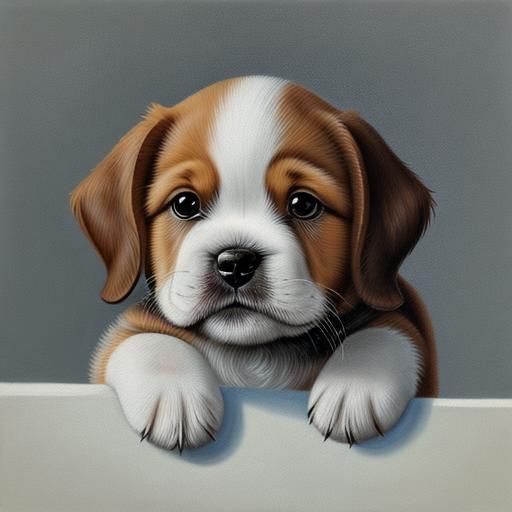 Hyperrealistic Puppy Portrait