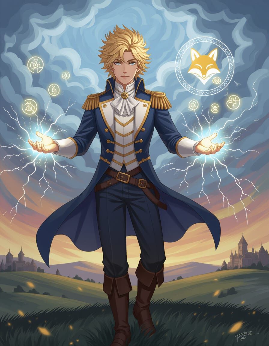 Victorian Fantasy Magus with Fox Sigil