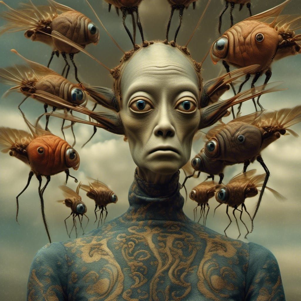 Exotic Aliens and Pets in Surreal Hyperrealistic Style