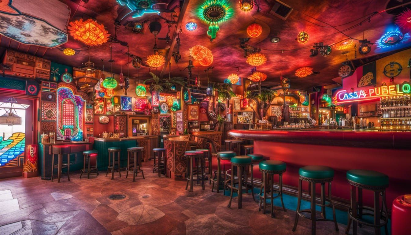 Casa Del Pueblo: Vibrant Mexican-Chinese Bar Interior