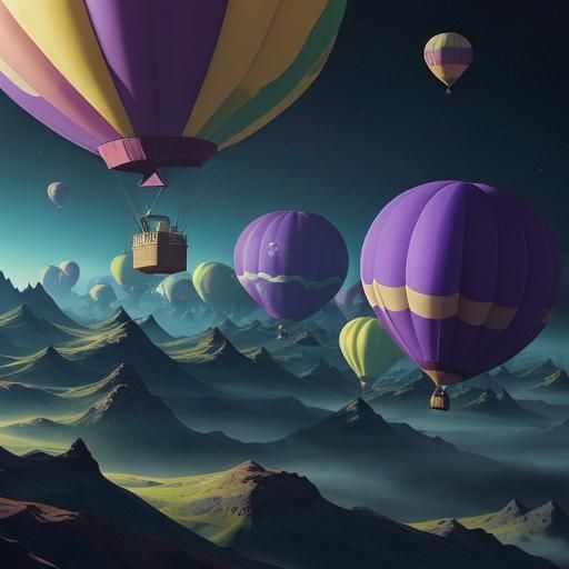 Balloon Creatures Drifting on a Gas Giant