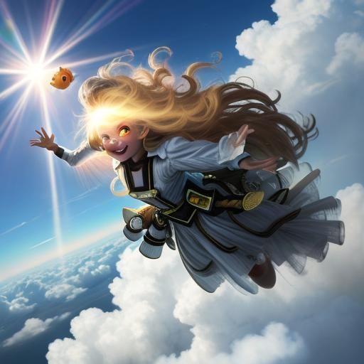 Tornado with Googly Eyes in Divine Light