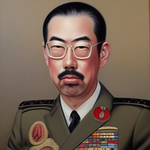 Emperor Hirohito: Oil Painting Portrait