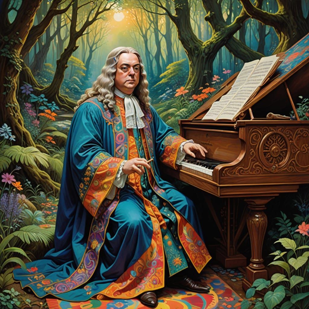Moebius-Inspired Handel Plays Psychedelic Harpsichord in Dre...