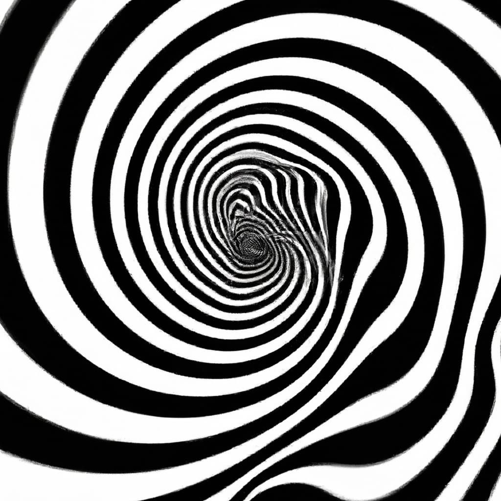 Hypnotic Spiral Illusion Art
