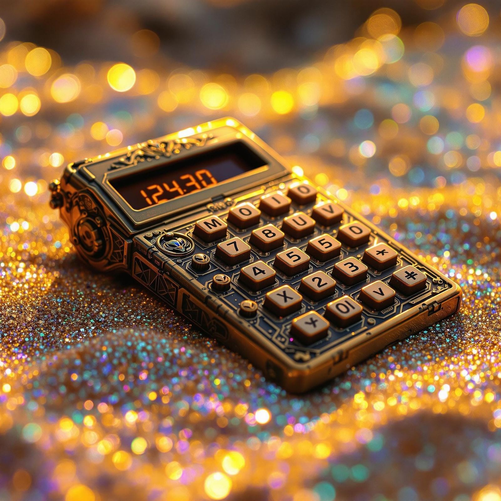 Alien Calculator on Iridescent Beach: Macro Photography