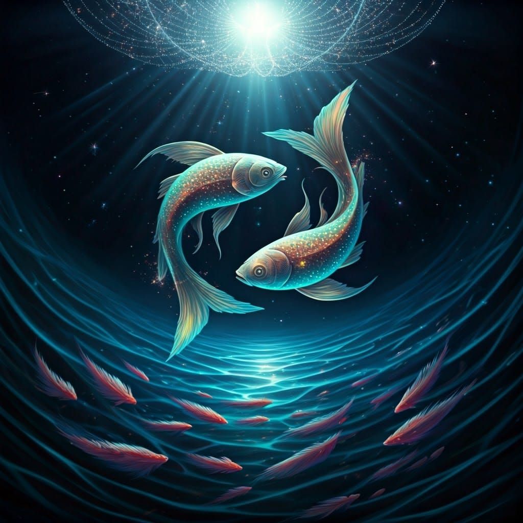 Cosmic Pisces Odyssey in Ethereal Oceanic Dreamscapes
