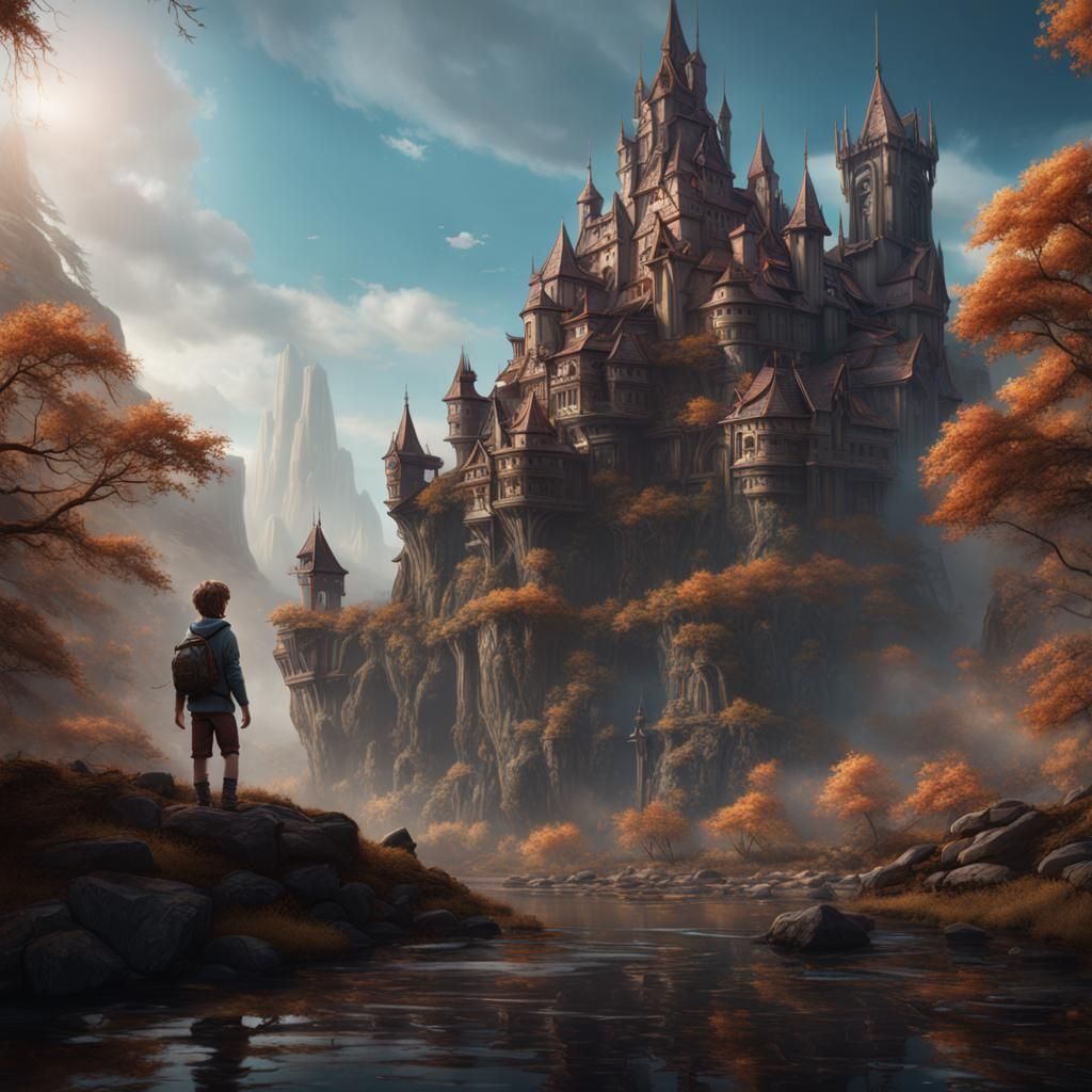 Fantastical Teen Boy in Detailed Digital Painting