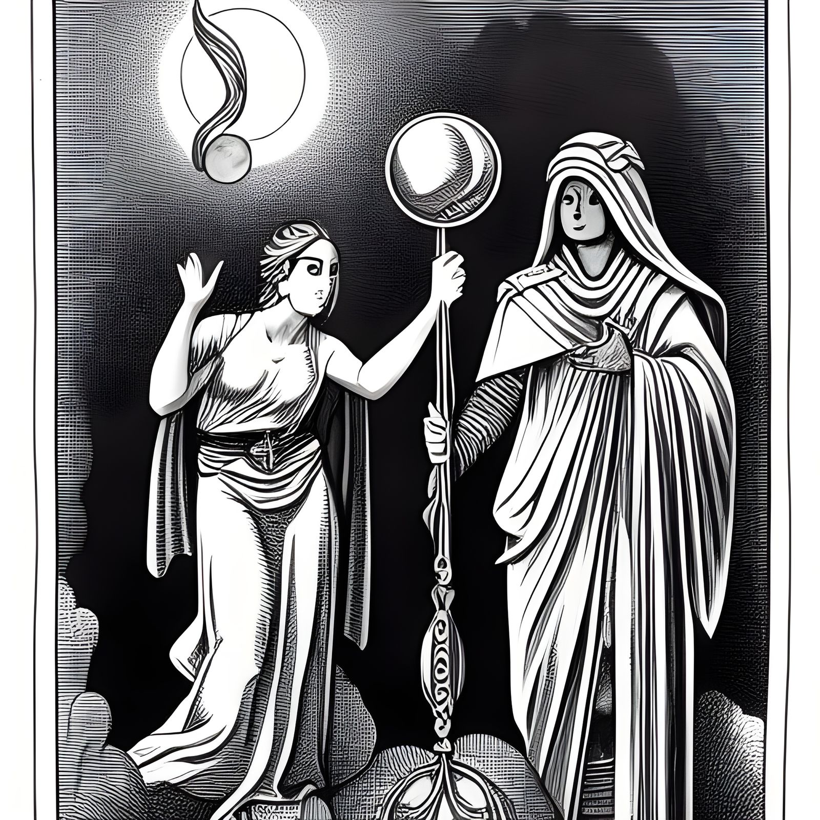 Goddess of Justice Confronts Moon Thief