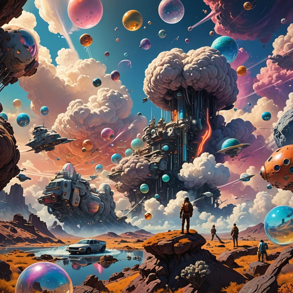 Animals Farting in Space: Whimsical Digital Art