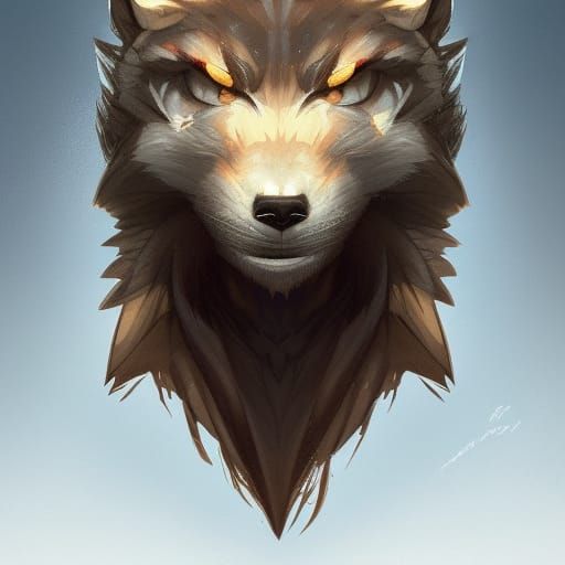 Hyperdetailed Chibi Werewolf Portrait
