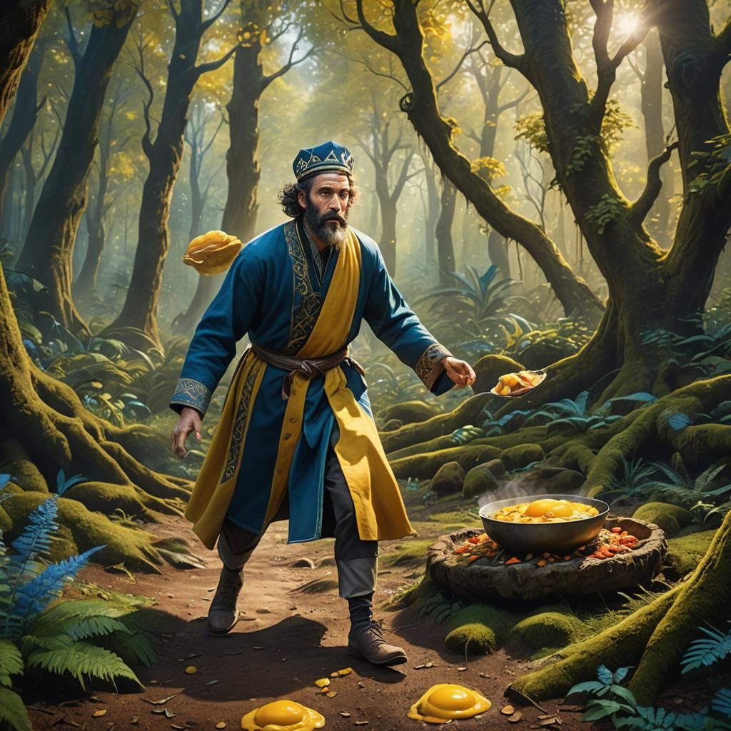 Jewish Man Beats Ground With Omelette in Forest