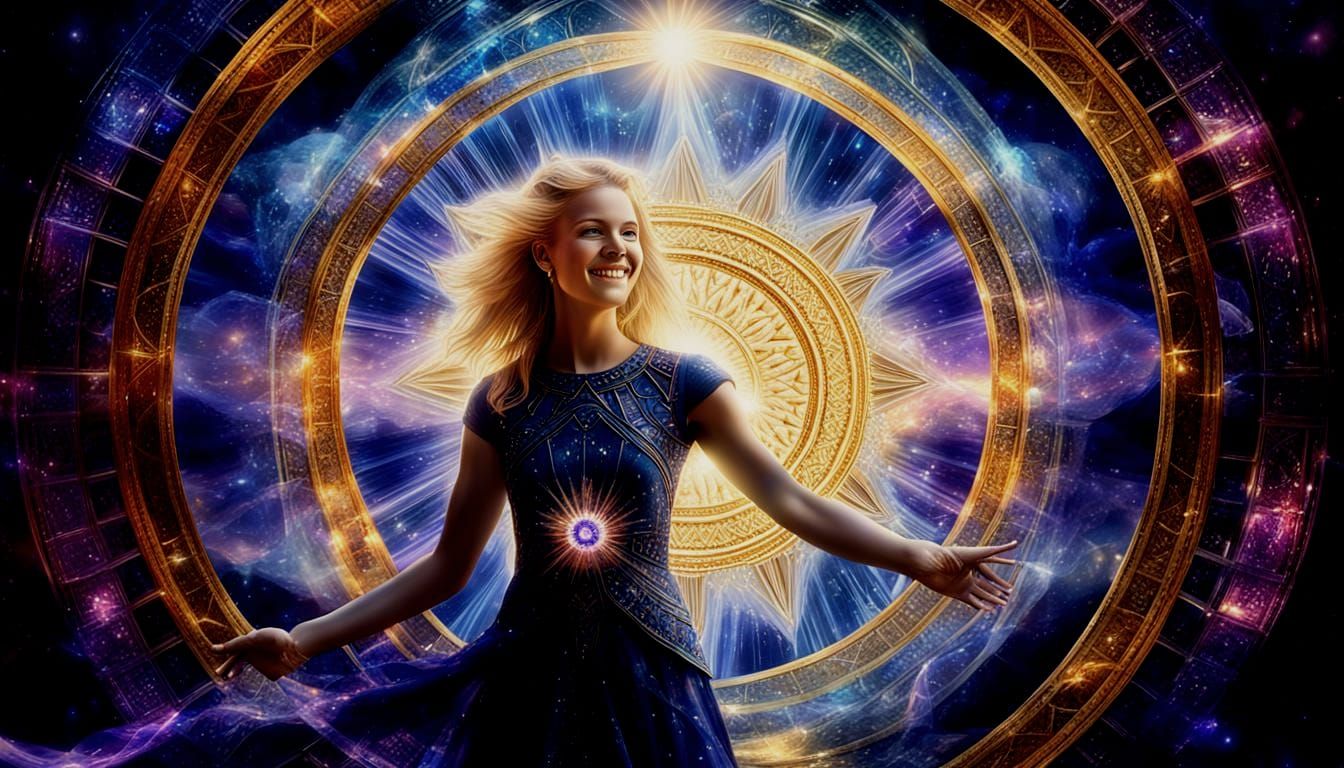 Stepping Through a Stargate Portal in Vibrant Atlantean Real...