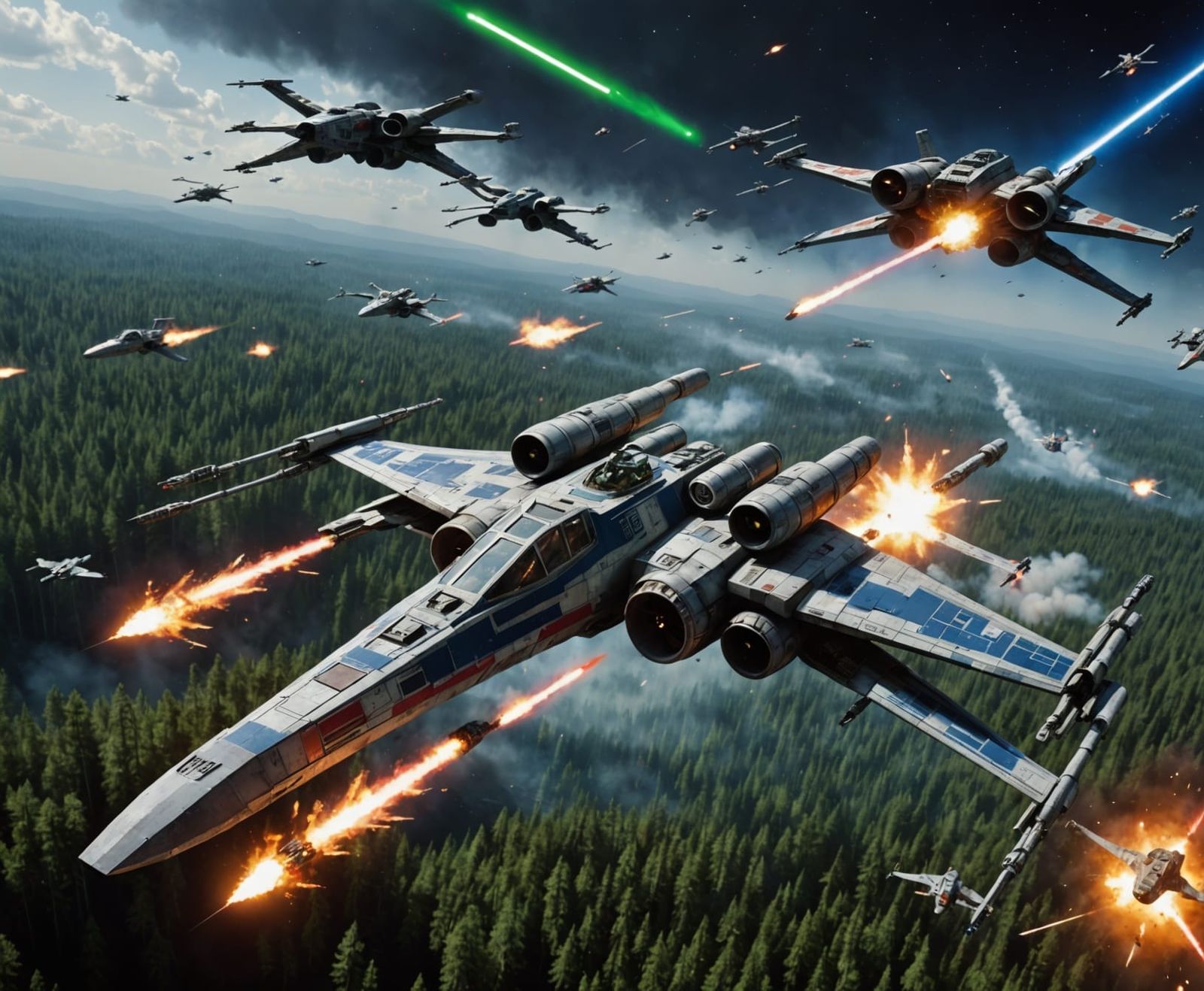 Epic Space Battle: Star Wars Inspired Combat