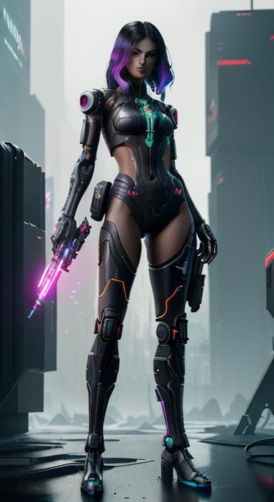 Nintendo Switch as Anime Girl in Cyberpunk Style