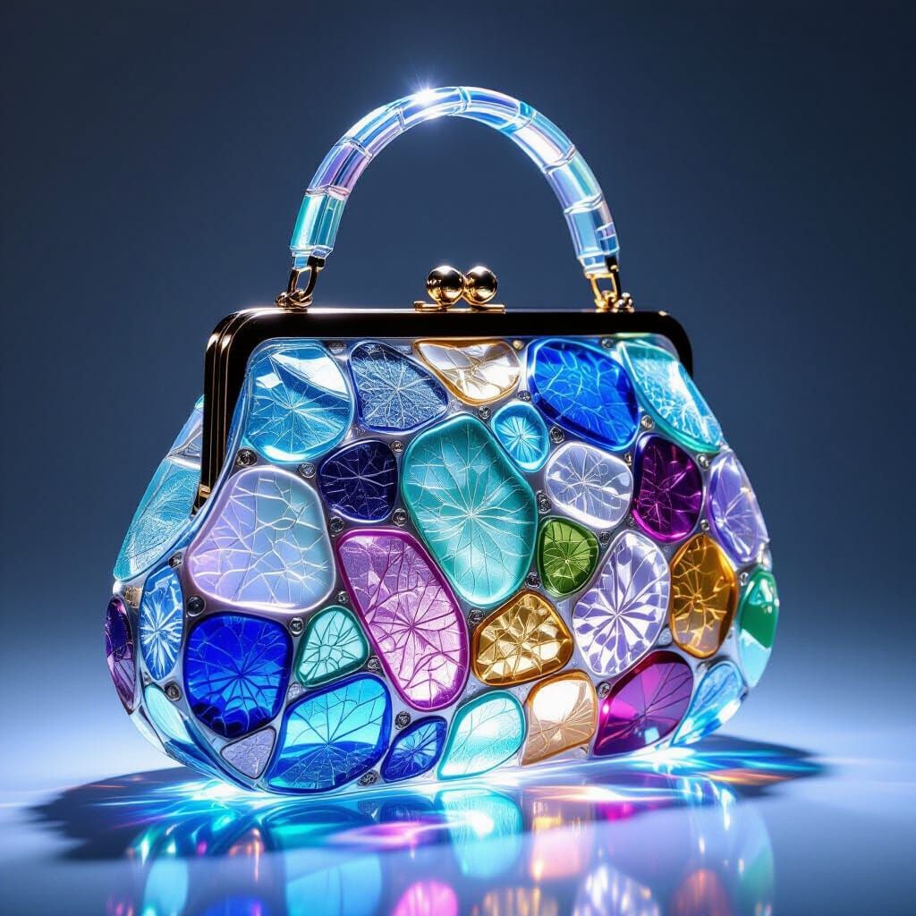 Hyperrealistic Sea Glass Purse: Masterpiece of Craftsmanship