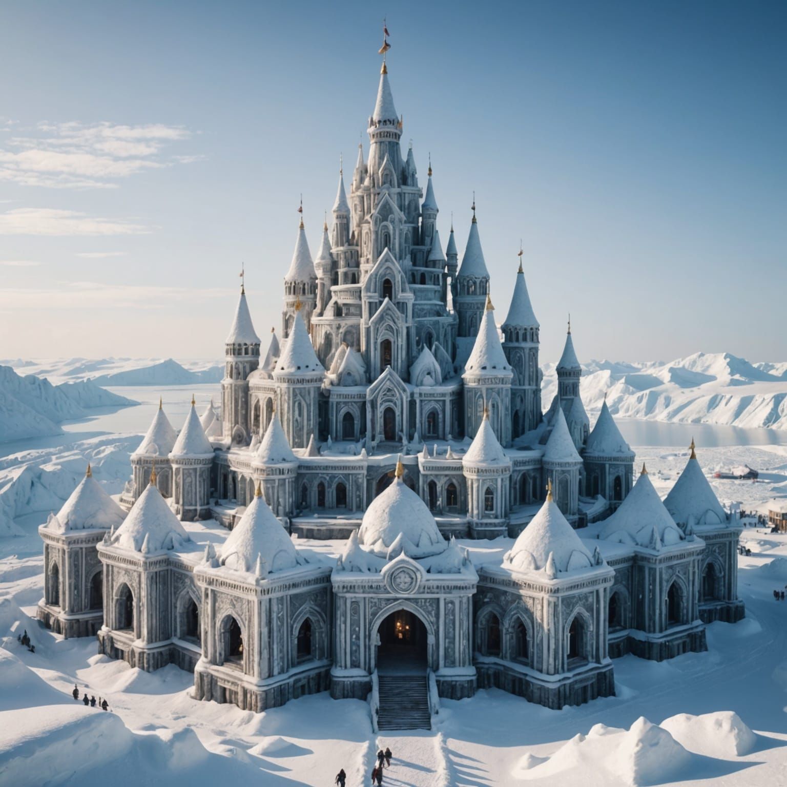 Arctic Fantasy Empire with Indian Architecture