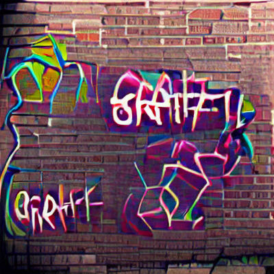 Vibrant AI-Generated Graffiti Design
