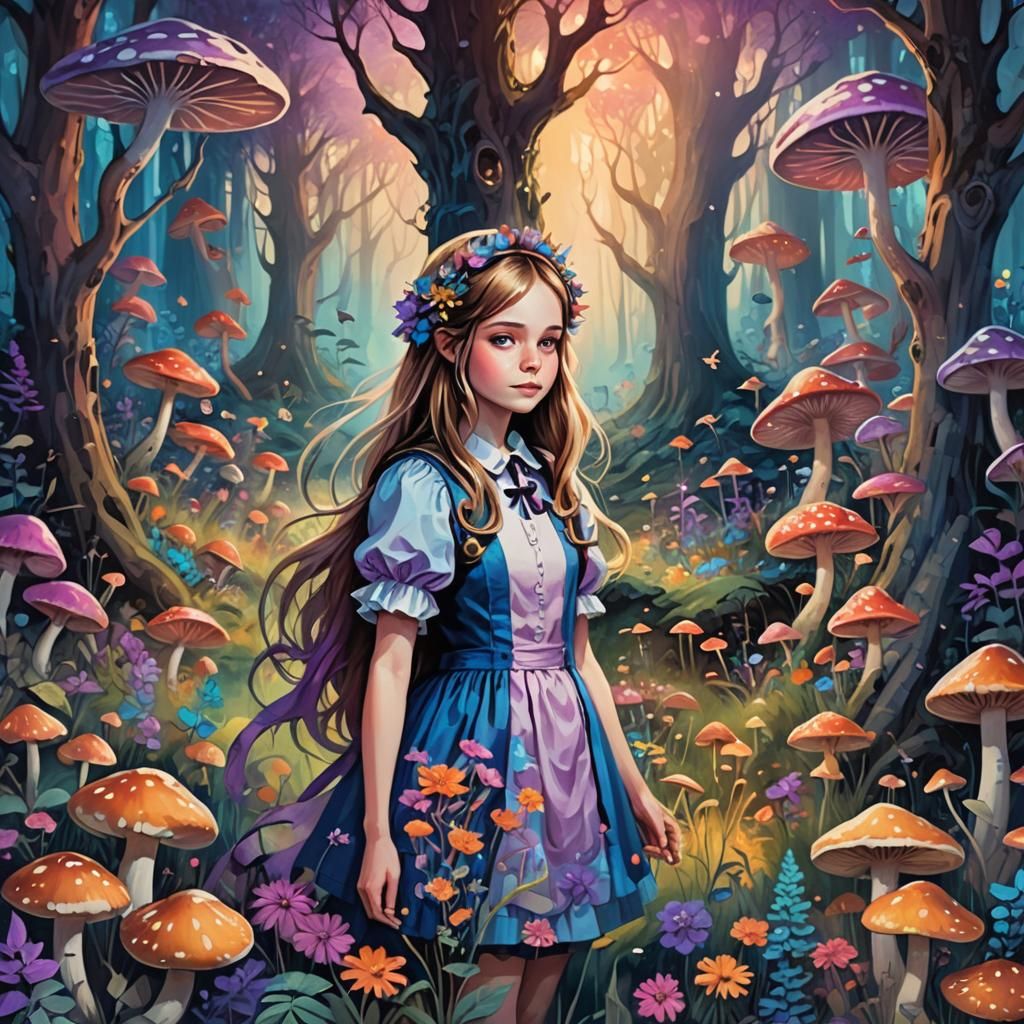 Alice in Wonderland: Whimsical Forest Fantasy