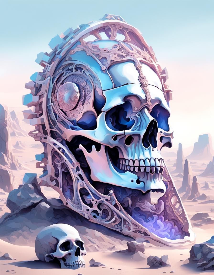 Hi-Tech Past: Ancient Tech in Pastel Desert