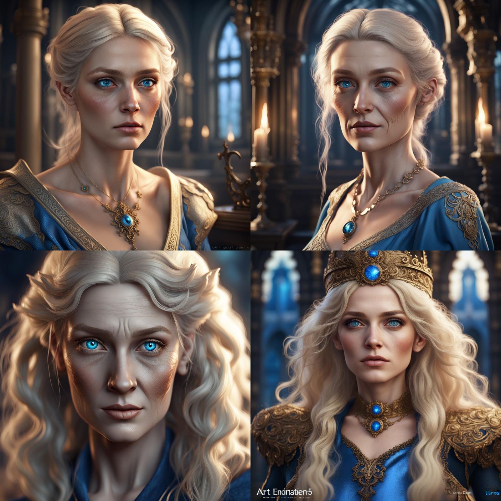 Blue-Eyed Blonde: A Fantastical Detailed Portrait