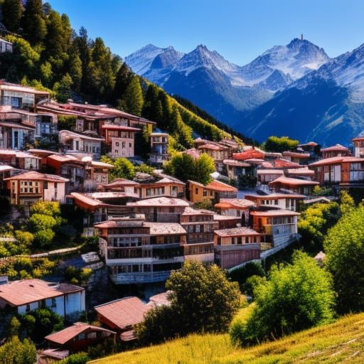 Fantastical Mountain Town in the Pyrenees