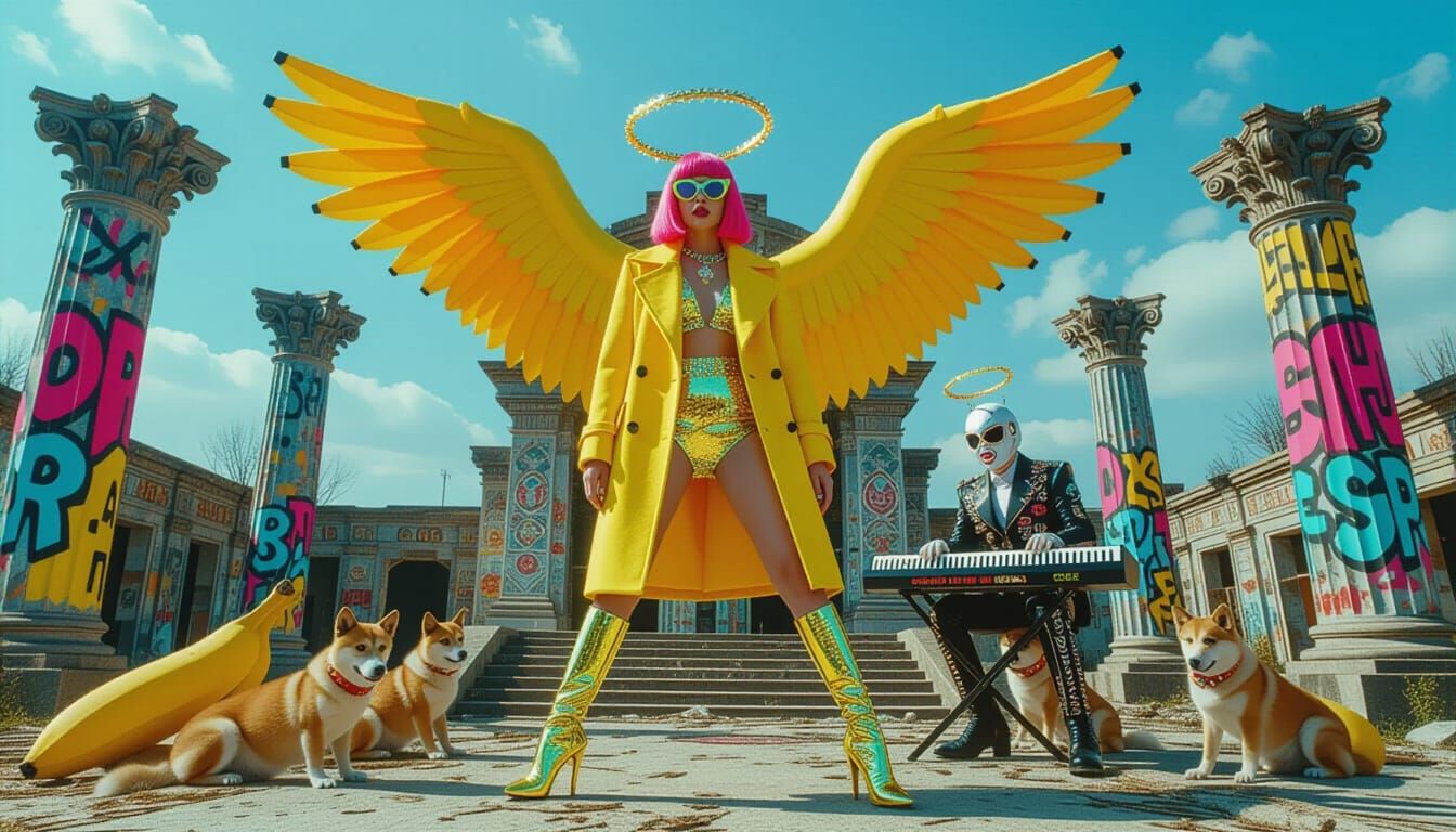 Banana Punk Goddess in Ruined Disco Temple