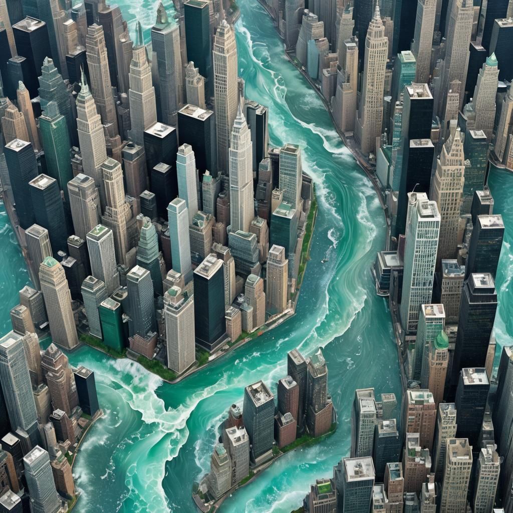 Colossal Wave Engulfs New York City