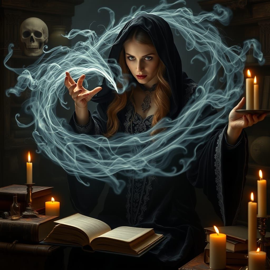 Mysterious Sorceress Unleashes Celestial Energy in Dramatic ...