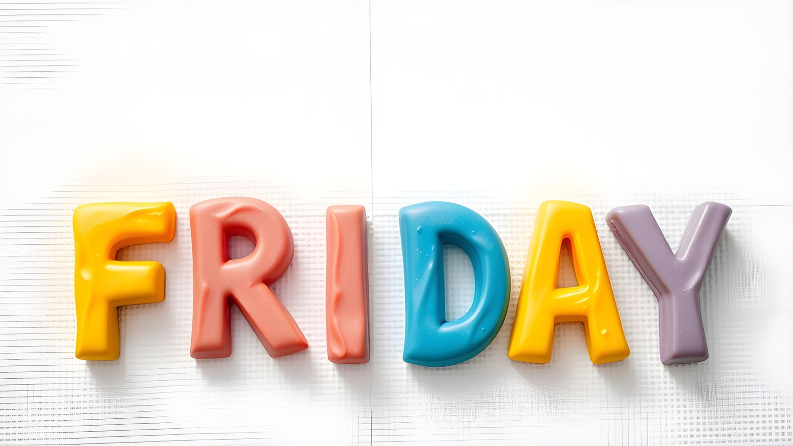 Cake Letters Spell Friday on Canvas